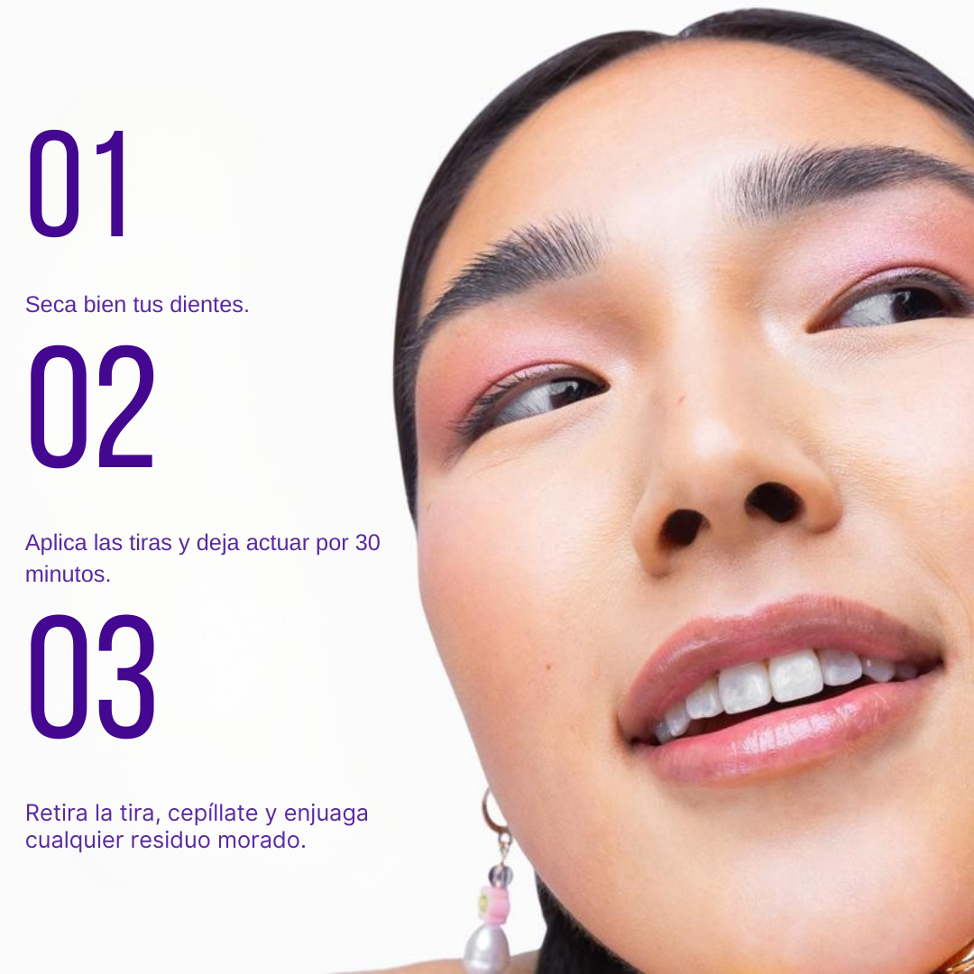 Tiras blanqueadoras + Pasta dental blanqueadora formula v34