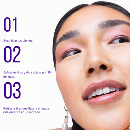 Tiras blanqueadoras + Pasta dental blanqueadora formula v34